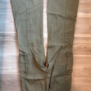 Edikted Olive Bootcut Cargo Pants